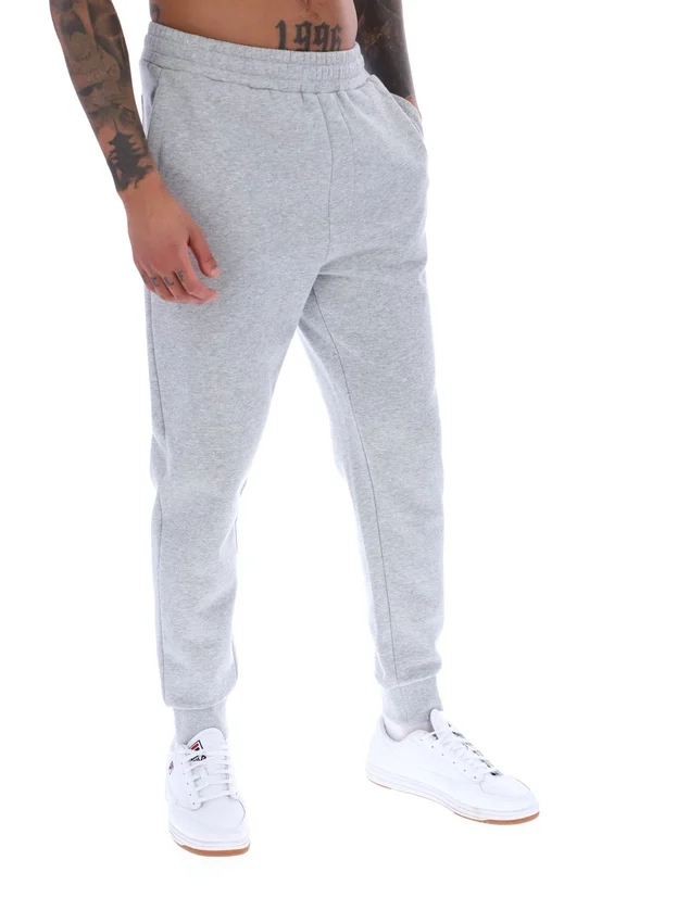 Pantalón deportivo Visconti con puños ribeteados en gris jaspeado