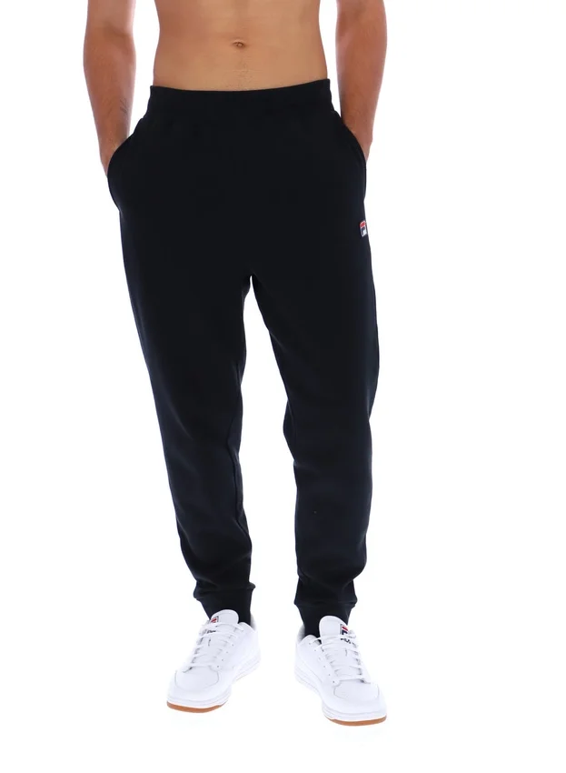 Pantalón deportivo Visconti negro con puños ribeteados