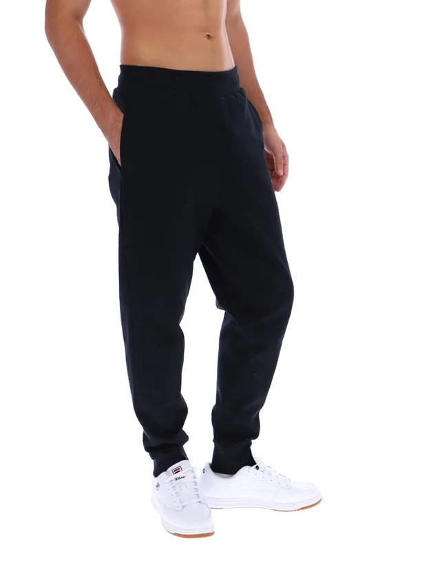 Pantalón deportivo Visconti negro con puños ribeteados