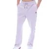 Pantalón jogger de terciopelo Fio de pierna recta en color lila brumoso