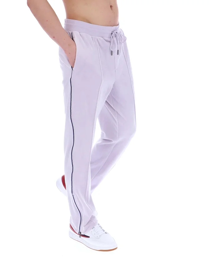 Pantalón jogger de terciopelo Fio de pierna recta en color lila brumoso
