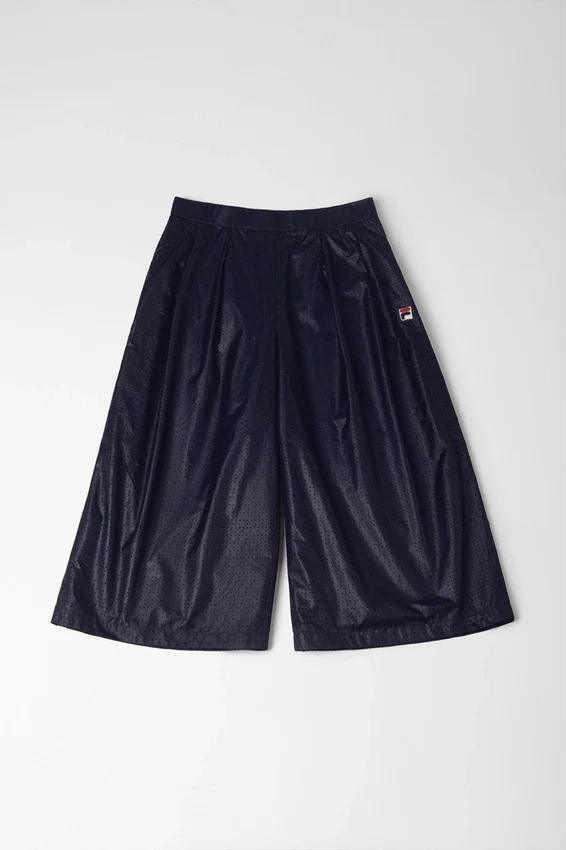 Pantalones acampanados plisados en azul medianoche