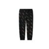 Pantalones casuales de punto con monograma para hombre, color negro