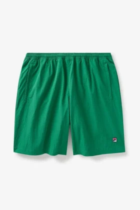Pantalones cortos arrugados verdes Fila x Hailey