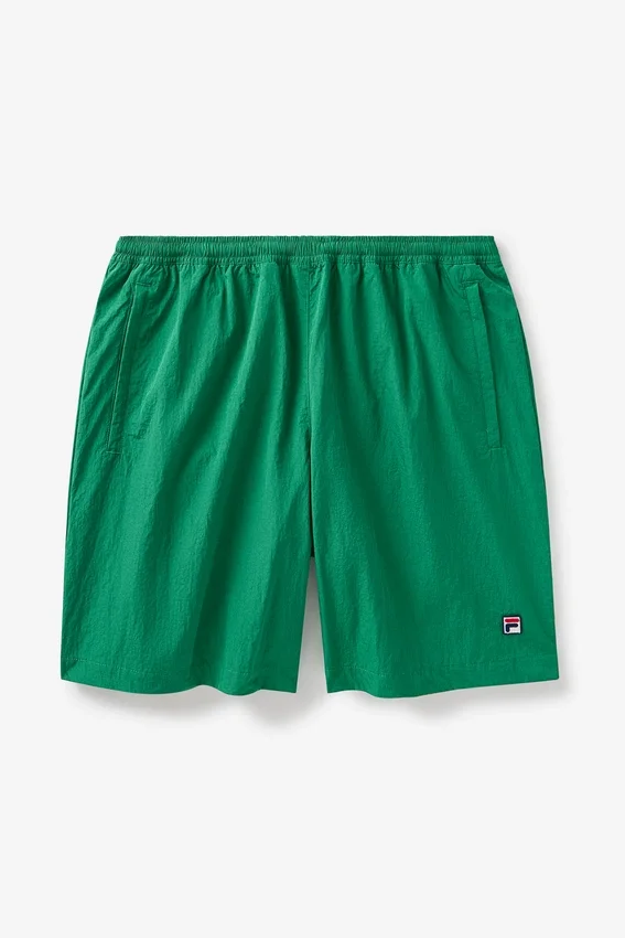 Pantalones cortos arrugados verdes Fila x Hailey