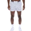 Pantalones cortos blancos High Tide de felpa con rayas y bolsillos