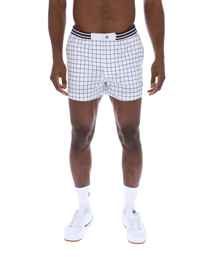 Pantalones cortos blancos High Tide de felpa con rayas y bolsillos