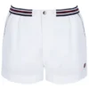 Pantalones cortos blancos High Tide de felpa con rayas y bolsillos