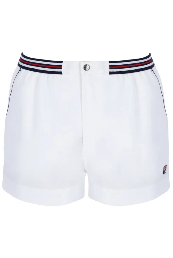 Pantalones cortos blancos High Tide de felpa con rayas y bolsillos
