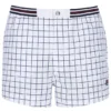 Pantalones cortos blancos High Tide de felpa con rayas y bolsillos