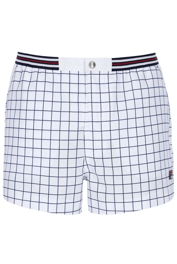 Pantalones cortos blancos High Tide de felpa con rayas y bolsillos