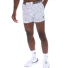 Pantalones cortos blancos High Tide de felpa con rayas y bolsillos