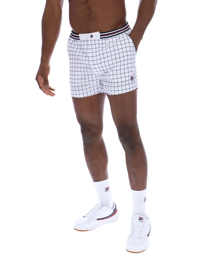 Pantalones cortos blancos High Tide de felpa con rayas y bolsillos