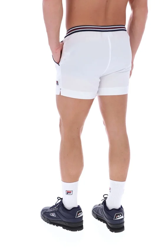 Pantalones cortos blancos High Tide de felpa con rayas y bolsillos