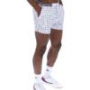 Pantalones cortos blancos High Tide de felpa con rayas y bolsillos