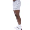 Pantalones cortos blancos High Tide de felpa con rayas y bolsillos