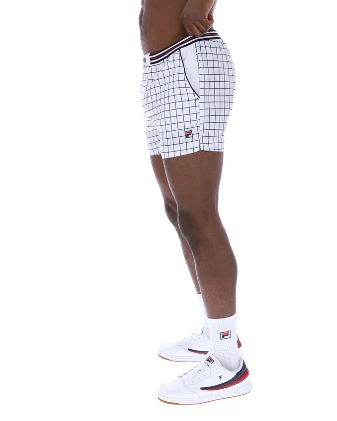 Pantalones cortos blancos High Tide de felpa con rayas y bolsillos