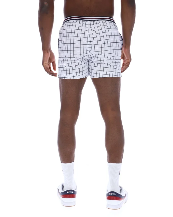 Pantalones cortos blancos High Tide de felpa con rayas y bolsillos