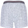 Pantalones cortos blancos High Tide de felpa con rayas y bolsillos