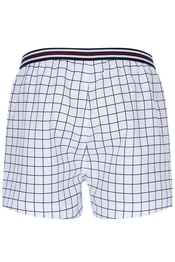 Pantalones cortos blancos High Tide de felpa con rayas y bolsillos