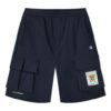 Pantalones cortos con bolsillo y letras del logotipo para hombre, azul