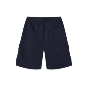 Pantalones cortos con bolsillo y letras del logotipo para hombre, azul