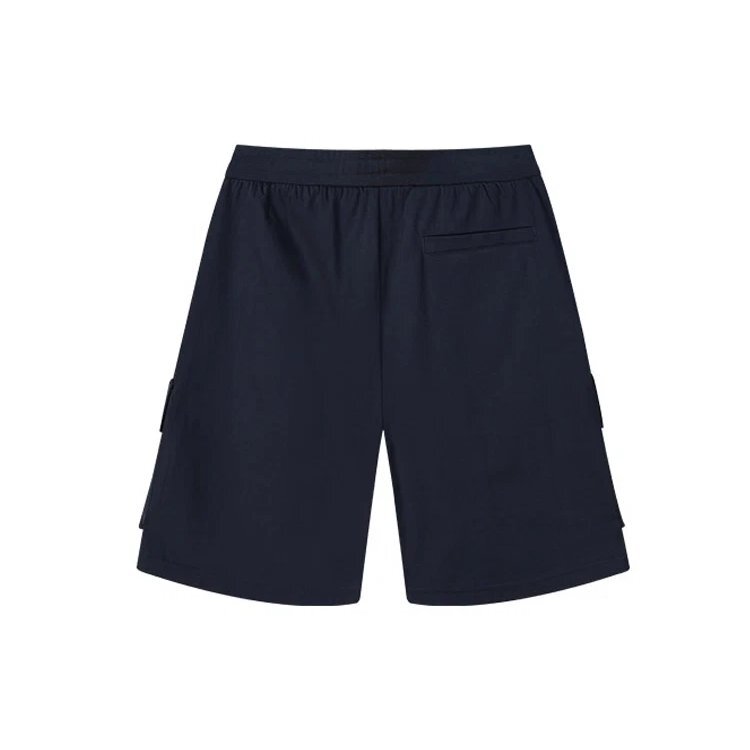 Pantalones cortos con bolsillo y letras del logotipo para hombre, azul