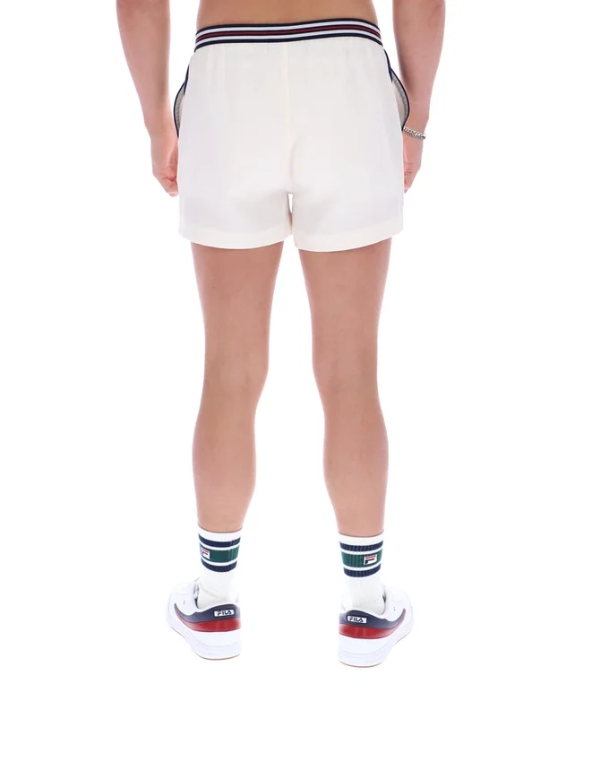Pantalones cortos de felpa a rayas con bolsillos High Tide en color Gardenia