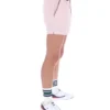 Pantalones cortos de felpa con rayas y bolsillos High Tide en rosa pálido