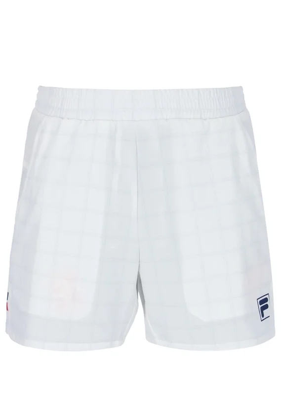 Pantalones cortos de tenis para hombre de 5" con diseño blanco