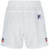 Pantalones cortos de tenis para hombre de 5" con diseño blanco