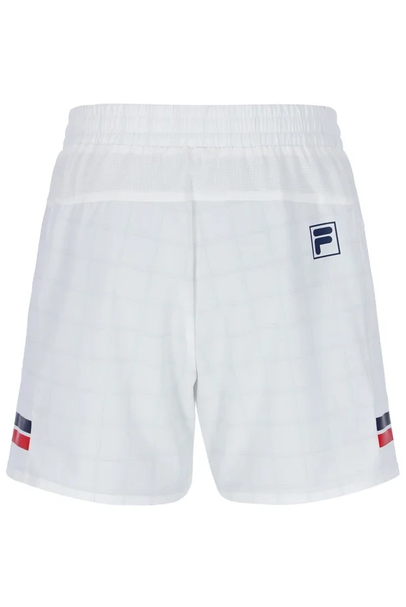 Pantalones cortos de tenis para hombre de 5" con diseño blanco