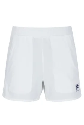 Pantalones cortos de tenis para hombre de 5" en blanco roto