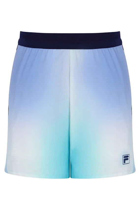 Pantalones cortos de tenis para hombre de 5" en color aguamarina con calzoncillo interior