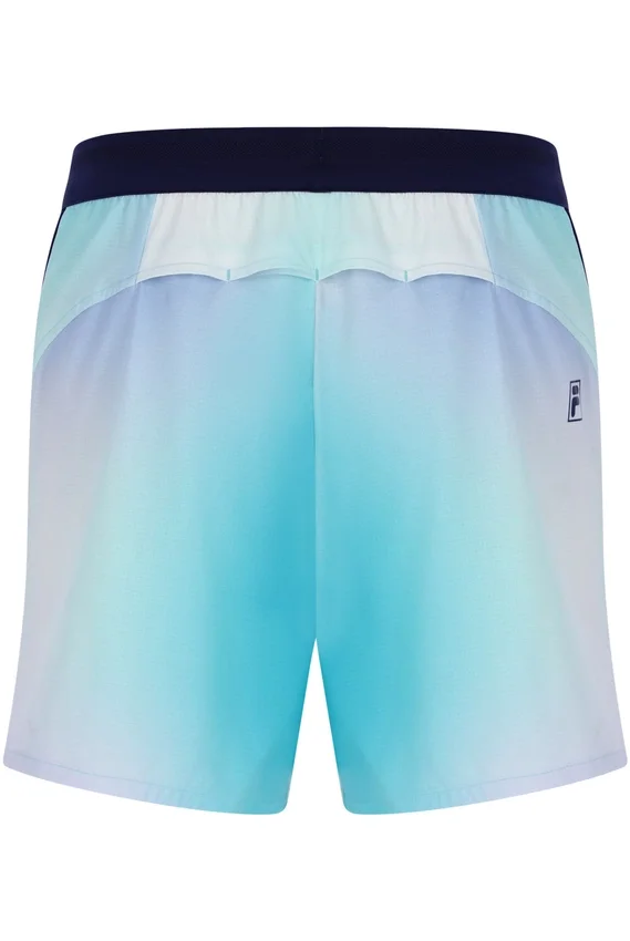 Pantalones cortos de tenis para hombre de 5" en color aguamarina con calzoncillo interior