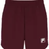Pantalones cortos de tenis para hombre de 7" en color vino