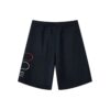 Pantalones cortos deportivos casuales de punto con logotipo alfabético, azul