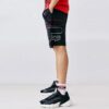 Pantalones cortos deportivos casuales de punto con logotipo alfabético, azul