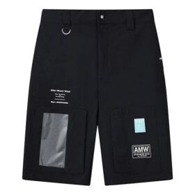 Pantalones cortos deportivos Fila x Mihara con firma conjunta para hombre, color negro