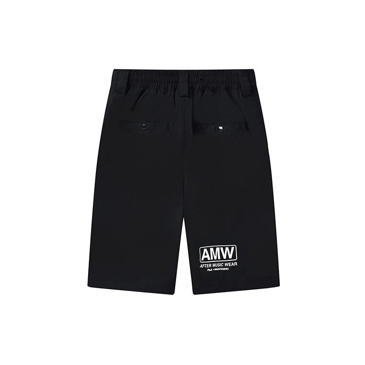Pantalones cortos deportivos Fila x Mihara con firma conjunta para hombre, color negro