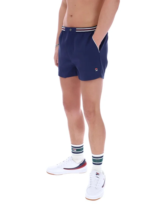 Pantalones cortos High Tide Terry Pocket Stripe de Fila en azul marino