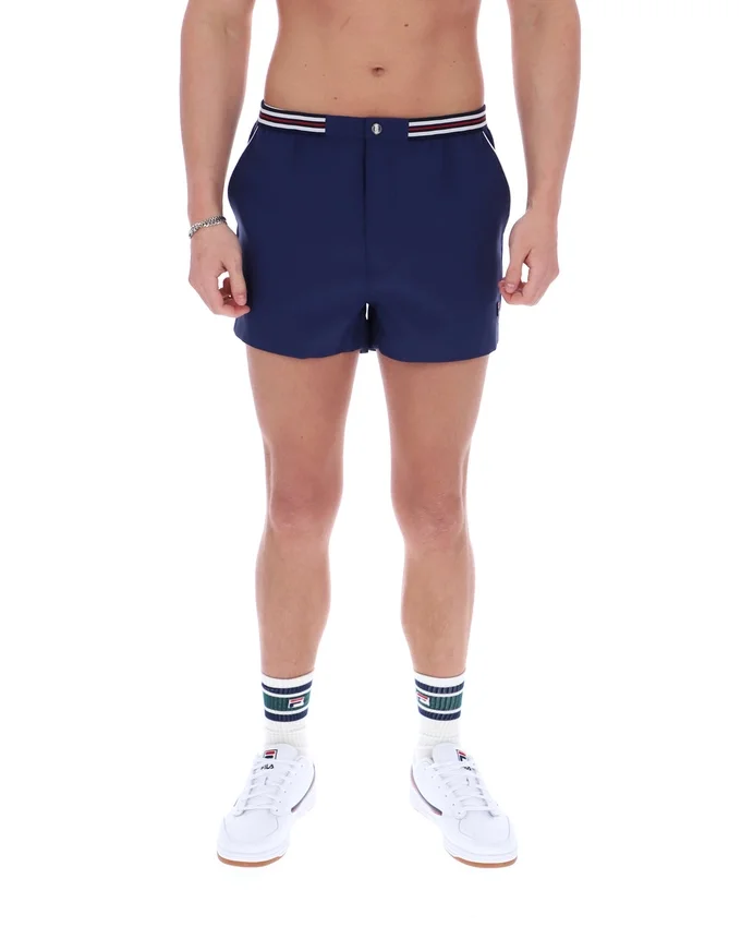 Pantalones cortos High Tide Terry Pocket Stripe de Fila en azul marino