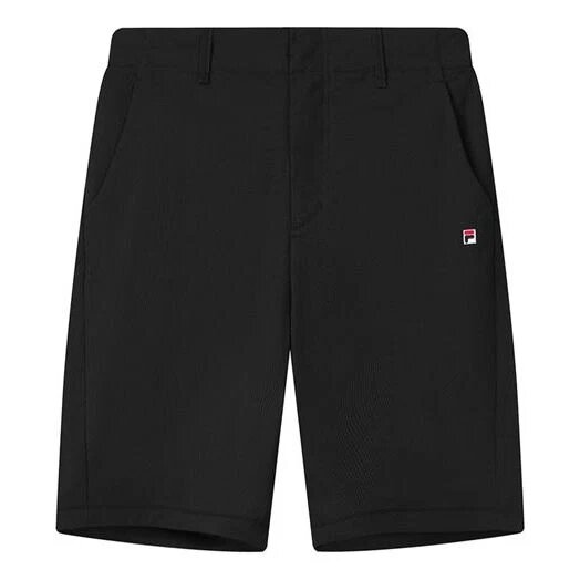 Pantalones cortos holgados, transpirables y de estilo casual, de tejido, color negro