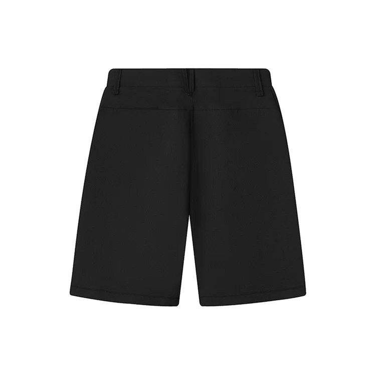 Pantalones cortos holgados, transpirables y de estilo casual, de tejido, color negro