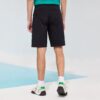 Pantalones cortos holgados, transpirables y de estilo casual, de tejido, color negro