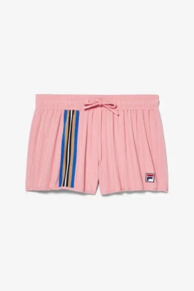 Pantalones cortos rosas con detalle de cinta