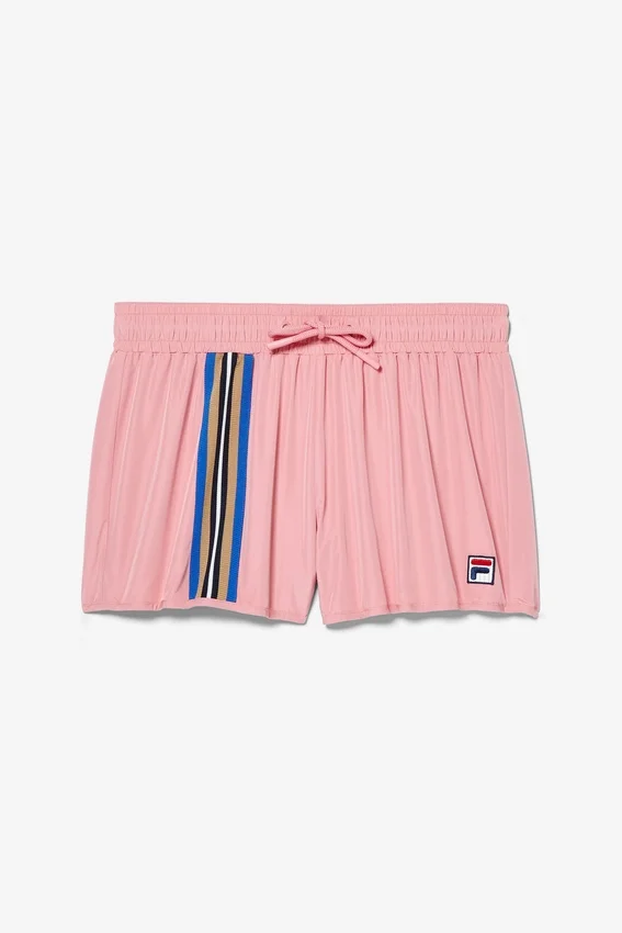 Pantalones cortos rosas con detalle de cinta