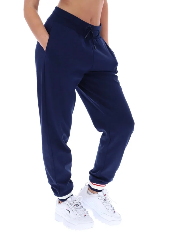 Pantalones de chándal con puños Fila Jianna en azul marino