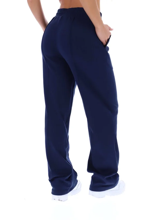 Pantalones de chándal Fila Jirina de corte holgado en azul marino