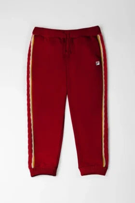 Pantalones de chándal Fila rojos de punto con puños